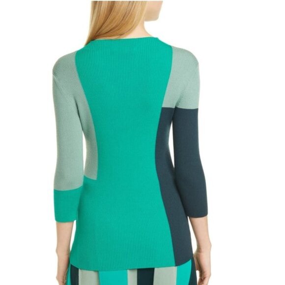 HUGO BOSS Frynlee Colorblock Ribbed Wool Sweater - Picture 2 of 6